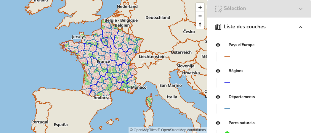 Cartes GeoJSON disponibles